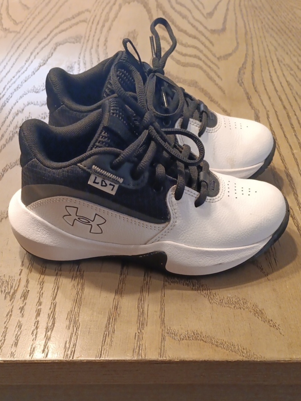 Under Armour Kids Black and White Athletic Sneakers